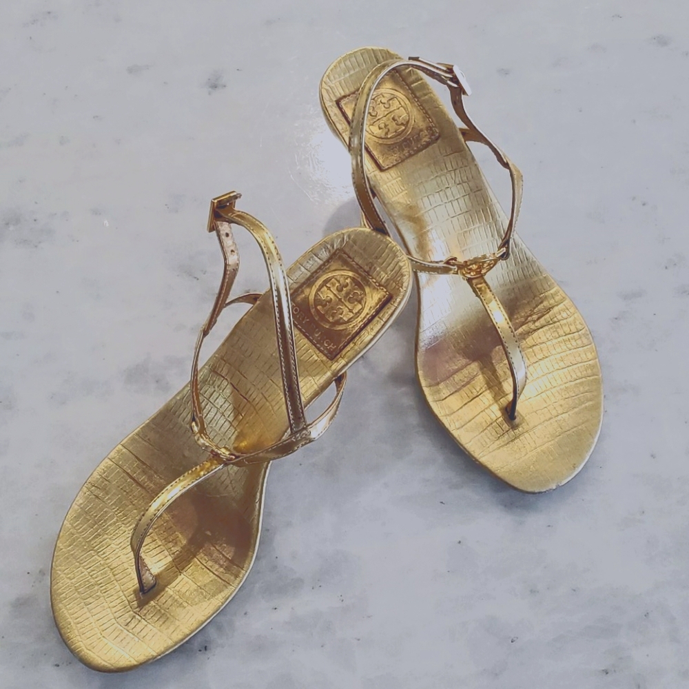 Gold sandal Tory Burch# very comfortable